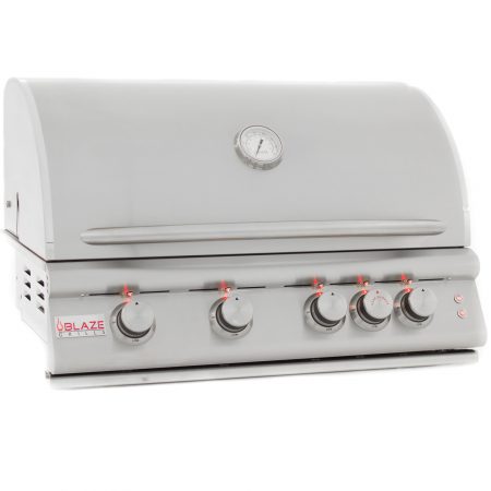 Blaze 32-Inch 4-Burner LTE Gas Grill with Rear Burner and Built-in Lighting  System - Blaze Grills