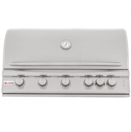 Blaze 40 Inch 5-Burner LTE Gas Grill with Rear Burner and Built-in Lighting System