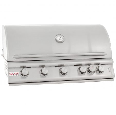 Blaze 40 Inch 5-Burner LTE Gas Grill with Rear Burner and Built-in Lighting System