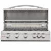 Blaze 40 Inch 5-Burner LTE Gas Grill with Rear Burner and Built-in Lighting System