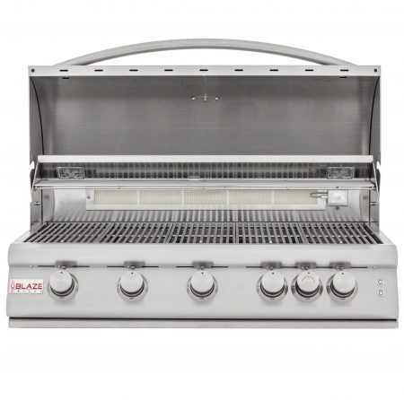 Blaze 40 Inch 5-Burner LTE Gas Grill with Rear Burner and Built-in Lighting System