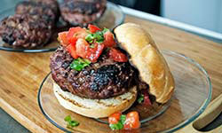 mozzarella basil stuffed burgers