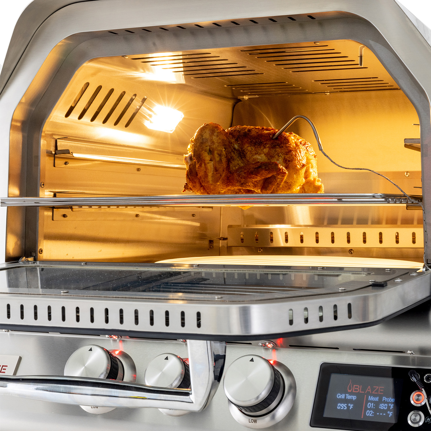 Pizza Oven Gas Blaze Outdoor Rotisserie Grills - With 26-Inch Blaze